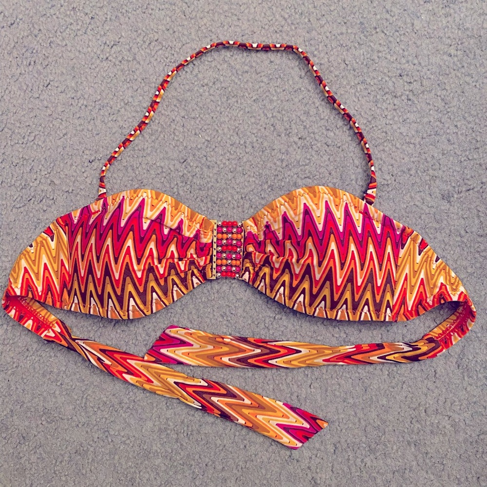 Patterned Bathing Suit Top